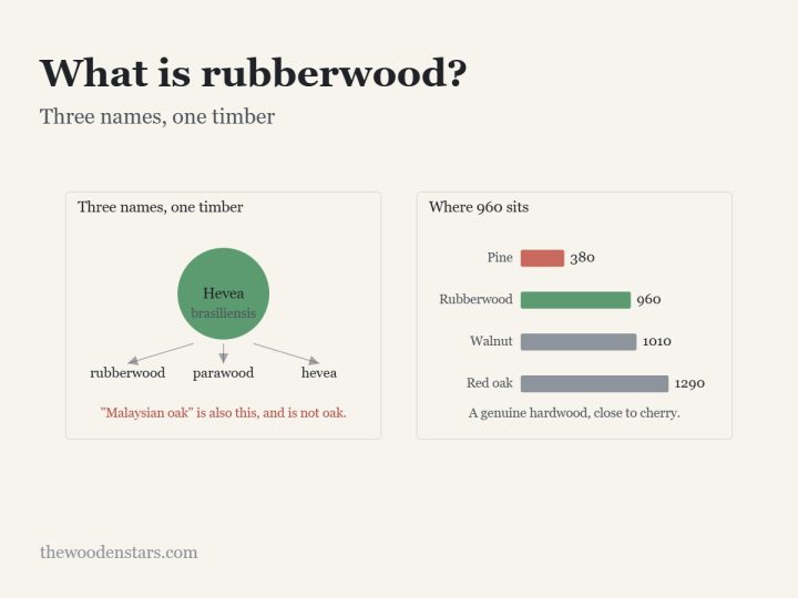 What is rubberwood?: Three names, one timber. Diagram from the article.